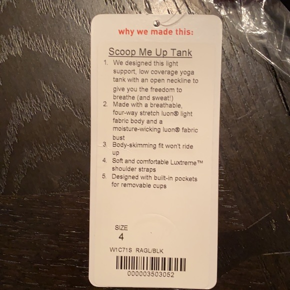 BNWT Lululemon Scoop Me Up Tank - Picture 2 of 2